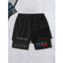 (Style E,3XL)Casual Shorts For Men Summer Polyester Stretchable Breathable Wear Lounge