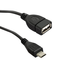 Qoltec OTG 2.0 USB-kabel A-hun | Micro USB B-han | 0,2 m