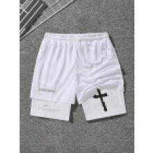 (Style H,M)Casual Shorts For Men Summer Polyester Stretchable Breathable Lounge Wear