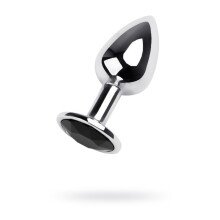 Metal fra TOYFA, Anal rhinsten, metal, sølv, med turmalin krystal, 7 cm, Ø 2,8 cm, 50 g