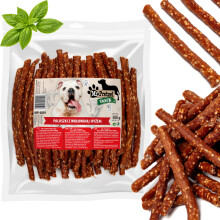Delikatess, snack til hunde Mr. Pretzel Oksekød og Ris Sticks 500g