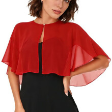 Breathable Chiffon Beach Wrap Sun Protective Layer For-Red