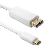 Qoltec DisplayPort Alternativ tilstand | USB 3.1 type C han | Displayport han | 5K | 1 m