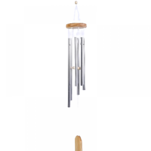 Carillon a vento multi-tubo in legno massello, metallo e alluminio, stile classico europeo e americano, decorazione per la casa, artigianato