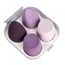 Sminkeeggsett med eggboks, vanndråper, pudderpuff, farget sminkeegg, sminkeegg, luftpute, svamp, sminkeverktøy