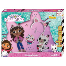 Hama Gift Box Gabby's Dollhouse, Official Beads Arts and Crafts Kit for Boys and Girls Ages 5+, Gabby's Dollhouse Mess Free Creative Craft Gift