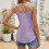 Women's openwork drawstring  color button suspender-Beige L 10