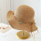 Soft Knit Fabric Sun Hat With Full Coverage-Apricot rice 6