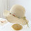 Soft Knit Fabric Sun Hat With Full Coverage-Apricot rice 7