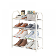 Étagère à chaussures trapézoïdale simple, idéale pour une entrée, une chambre d'étudiant ou un balcon. Étagère à quatre niveaux, très