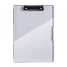 Pasta plástica transparente para armazenamento de papel A4, caixa de arquivos portátil para tablets, armazenamento de dados, escritório e