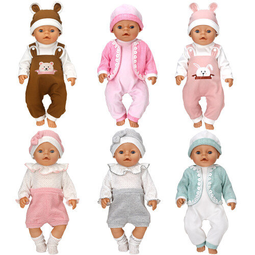 Roupa para boneca de 45 cm (18 polegadas), macacão de lã macio e quentinho para meninas, ideal para outono e inverno. 1