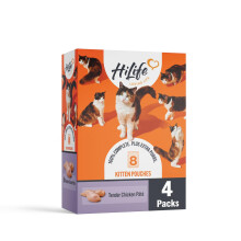 HiLife Kitten Wet Cat Food, Tender Chicken Pate, Complete Cat Food Pouches for K