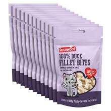 Rosewood Freeze Dried Duck Bites for Cats - All Natural Duck Fillet, Small, Bite