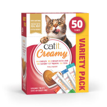 Catit Creamy Variety Pack Lickable Cat Treats for Cats & Kittens 50x10g