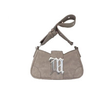 Bolso bandolera retro de ante para mujer, colección primavera-verano. Bolso de hombro Millennium Spice. Bolso de ante para el brazo.