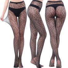 Strumpbyxor Sommar Nätstrumpor Modeflicka Sexig Mönster Jacquard Spets Ihålig Vintage