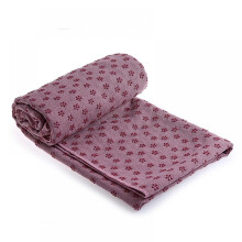 Yogahandtuch-Netzbeutel, rutschfestes, verdicktes Yogamattenhandtuch, Plum Blossom Point Mikrofaser-Yogahandtuch