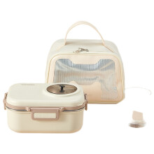 Elektrische Lunchbox, 2-in-1, tragbare Lunchbox für Zuhause und Auto mit elektrischer Heizung, multifunktionale Lunchbox aus Edelstahl mit