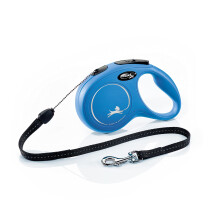 flexi Classic S | 8 m Retractable Cord Leash for Dogs up to 12 kg | Blue | Retra