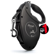 flexi Giant Black Edition Belt 8 m Black Roll Lead for Dogs up to 50 kg