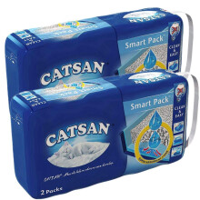 Catsan Smart Pack Cat Litter, 2 Inlays, 4 kg, Pack of 2, Highly Absorbent Cat Li