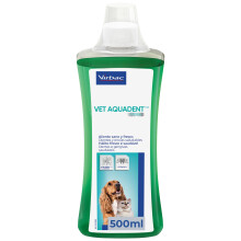 Virbac FR3SH Vet Aquadent - Cat and Dog Dental Water Additive Supports Gums Fights Plaque and Freshens Breath - 500ml