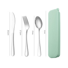 Portable Stainless Steel Cutlery Suit with Storage Box Chopstick Fork Spoon Knife Travel Tableware Set Camping Cutlery Gift New