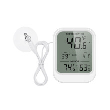Refrigerator Thermometer With Probe, Digital Hygrometer Temperature Humidity Monitor Suitable for Refrigerator Aquarium