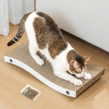 Cat Scratching Board, Durable Scratch Pad, Corrugated Cardboard Cat Scratcher for Indoor Cats, Heavy Duty, Double-Sided Usability, Recyclable with Ca