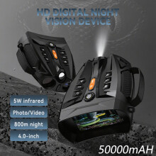 Night Vision Binoculars 4K 4.0'' Screen 10X Digital Zoom With Tactical Light 5000mAh Infrared Night Vision Goggles Perfect for Camping