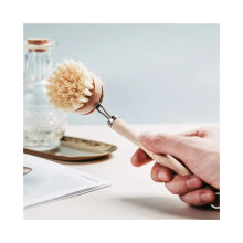 Natural Wooden Long Handle Pan Pot Brush Dish Bowl Washing Cleaning Brush Kitchen Pot Brushing Tool New Arrival