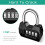 Combination Padlock 4-Digit Security Lock - Weatherproof Protection Outdoor Gym Safely Code Lock 4