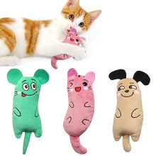 Jiuhao Catnip Toys, 3 Pack Interactive Teeth Cleaning Plush Toys for Indoor Cats