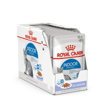 ROYAL CANIN Indoor Sterilised In Jelly Adult Wet Cat Food Pouches - 12 x 85g