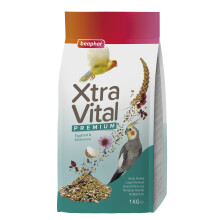 Beaphar - XtraVital Large Parakeet Bird Food 1kg - Complete Food with Raisins, R