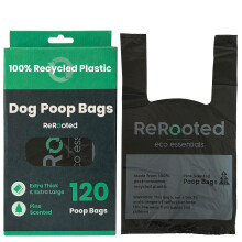 ReRooted - 100% Recycled Leak-Proof Dog Poop Bags - Pine Scented Waste Bags for Clean Walks - Extra Thick, Tear-Resistant, Dispenser Compati