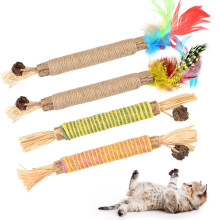 ERKOON Cat Silvervine Chew Sticks, Catnip Toys for Cats & Kittens, Natural Denta