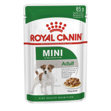 Royal Canin Mini Adult Wet Food Pouches in Gravy 85g (Pack of 48)
