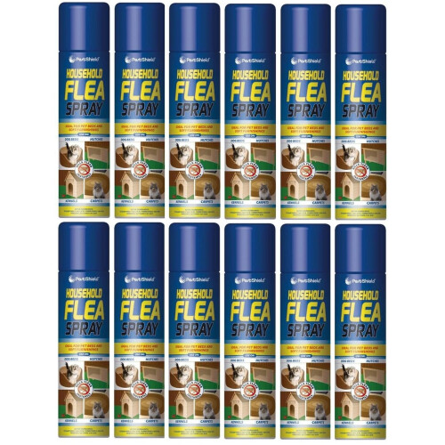 12x Pestshield Flea Spray 200m