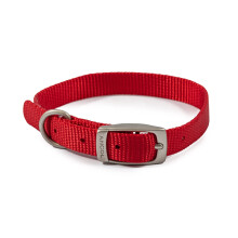 Viva Nylon Buckle Collar Red 12mm X26-31cm Sz2