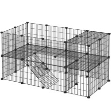 SONGMICS Pet Enclosure, LPI02H, 2 Levels, Modular Enclosure for Small Animals, H