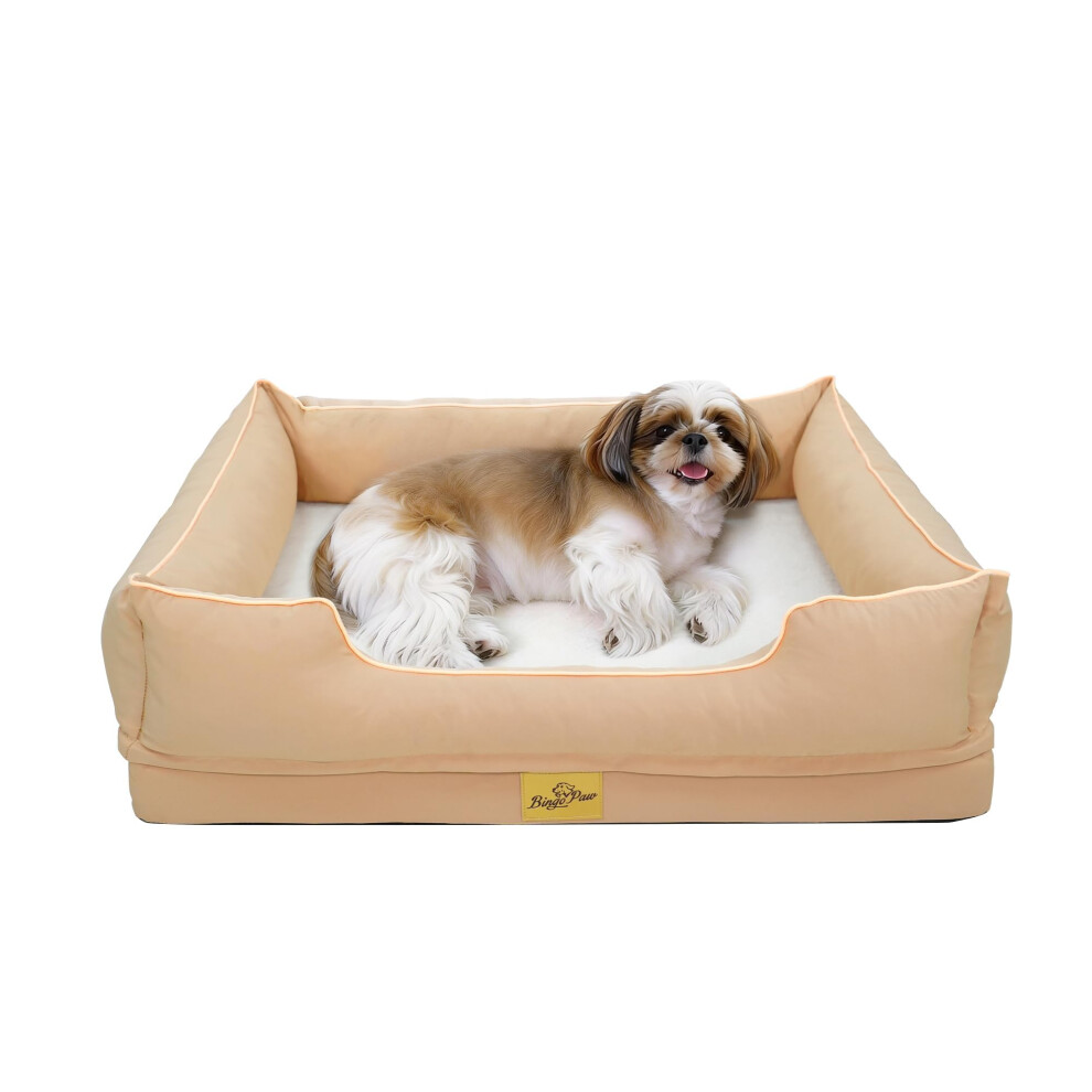 Photos - Bed & Furniture BingoPaw Orthopedic Dog Beds Medium: Dog Bed Sofa with Bolster Sides, Supportive