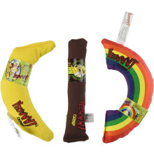 Yeowww! Yeowww! Catnip Toy Variety Pack Cigar & Banana & Rainbow