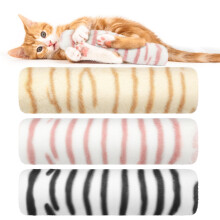 OSDUE Cat Catnip Toys, 3 Pack Kitten Toys Striped Color Pillows, Interactive Cat