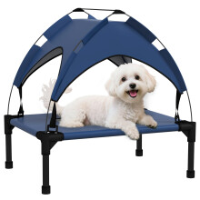 PawHut Cooling Raised Dog Bed, Elevated Pet Bed with Breathable Mesh, UV Protect