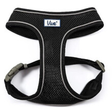 Ancol Viva Lightweight Breathable Comfort Mesh Nylon, Plastic Dog Harness Black