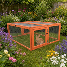 BUNNY BUSINESS Guinea Pig and Rabbit Run, 48-inch (4FT RUN RR1)