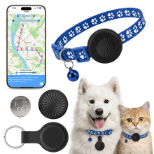 Cat Tracker Collar, Dog Tracker Compatible with iOS and Android, No Subscription Required, IP67 Waterproof, Real Time Pet GPS Tracker