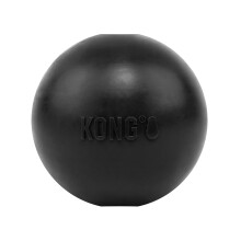 KONG Extreme Ball with Hole - Durable Natural Rubber Dog Fetch Toy for Training & Playtime - For Large/Medium Dogs, Black